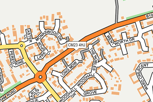 CM23 4HJ map - OS OpenMap – Local (Ordnance Survey)