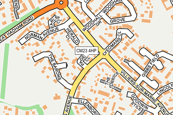 CM23 4HP map - OS OpenMap – Local (Ordnance Survey)