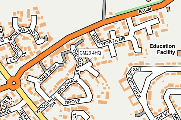 CM23 4HQ map - OS OpenMap – Local (Ordnance Survey)