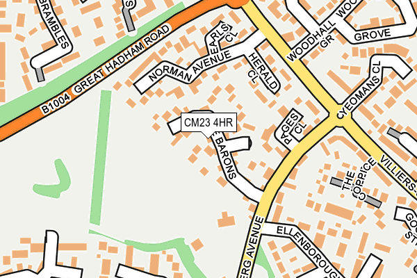 CM23 4HR map - OS OpenMap – Local (Ordnance Survey)