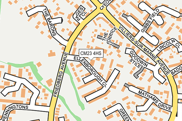 CM23 4HS map - OS OpenMap – Local (Ordnance Survey)