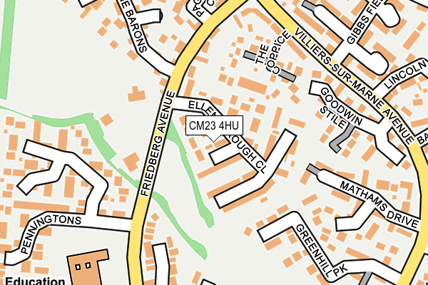 CM23 4HU map - OS OpenMap – Local (Ordnance Survey)