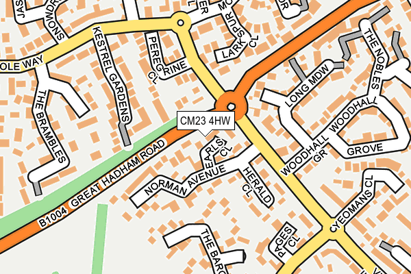 CM23 4HW map - OS OpenMap – Local (Ordnance Survey)