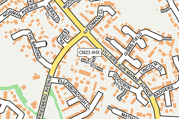 CM23 4HX map - OS OpenMap – Local (Ordnance Survey)