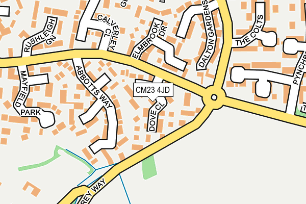CM23 4JD map - OS OpenMap – Local (Ordnance Survey)