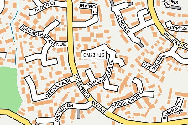 CM23 4JG map - OS OpenMap – Local (Ordnance Survey)