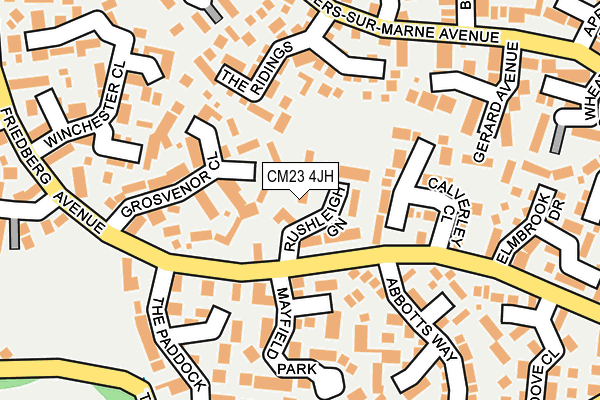 CM23 4JH map - OS OpenMap – Local (Ordnance Survey)