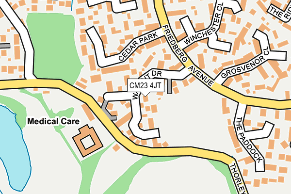 CM23 4JT map - OS OpenMap – Local (Ordnance Survey)