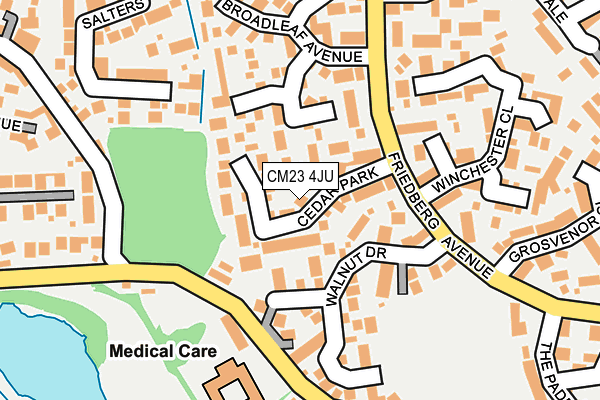 CM23 4JU map - OS OpenMap – Local (Ordnance Survey)