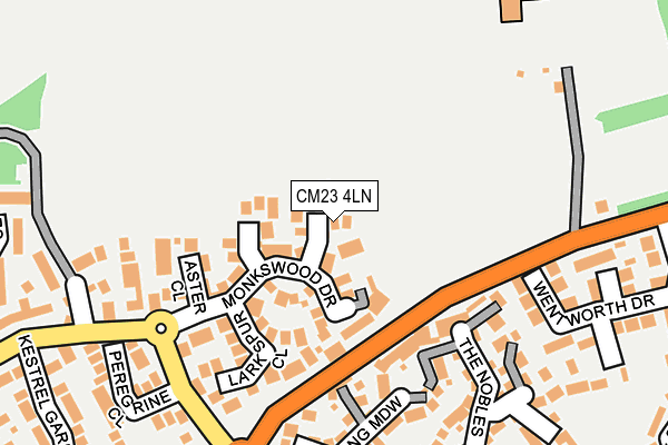 CM23 4LN map - OS OpenMap – Local (Ordnance Survey)
