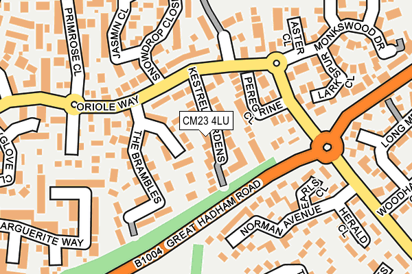 CM23 4LU map - OS OpenMap – Local (Ordnance Survey)