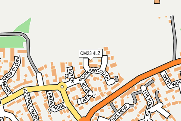 CM23 4LZ map - OS OpenMap – Local (Ordnance Survey)