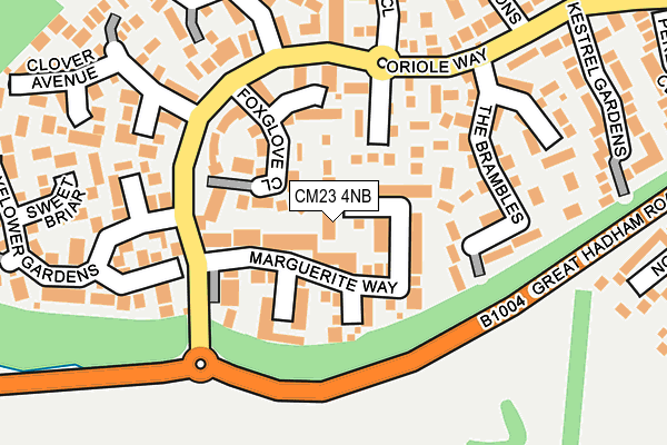 CM23 4NB map - OS OpenMap – Local (Ordnance Survey)