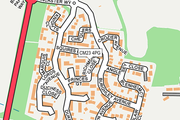 CM23 4PG map - OS OpenMap – Local (Ordnance Survey)