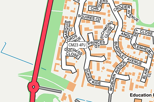 CM23 4PJ map - OS OpenMap – Local (Ordnance Survey)