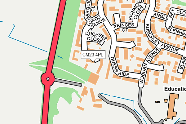 CM23 4PL map - OS OpenMap – Local (Ordnance Survey)