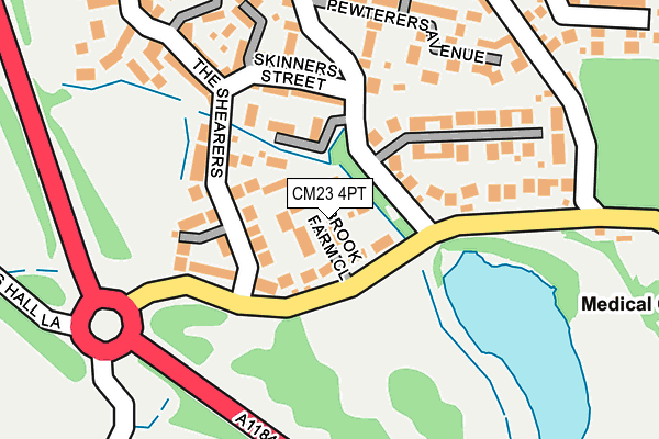 CM23 4PT map - OS OpenMap – Local (Ordnance Survey)