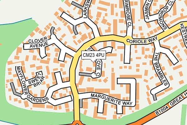 CM23 4PU map - OS OpenMap – Local (Ordnance Survey)