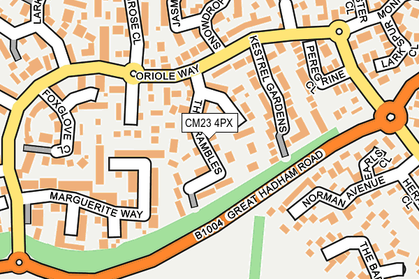 CM23 4PX map - OS OpenMap – Local (Ordnance Survey)
