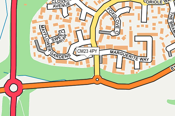 CM23 4PY map - OS OpenMap – Local (Ordnance Survey)