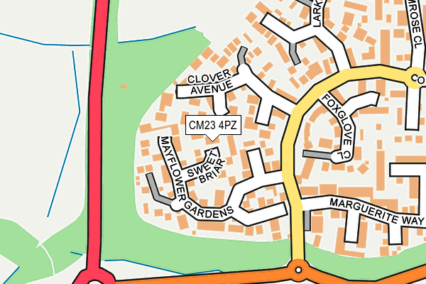CM23 4PZ map - OS OpenMap – Local (Ordnance Survey)