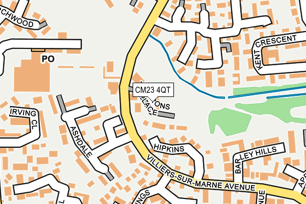 CM23 4QT map - OS OpenMap – Local (Ordnance Survey)