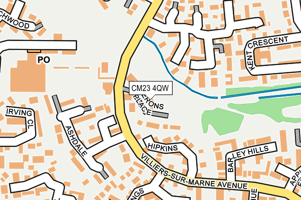 CM23 4QW map - OS OpenMap – Local (Ordnance Survey)