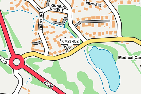 CM23 4QZ map - OS OpenMap – Local (Ordnance Survey)