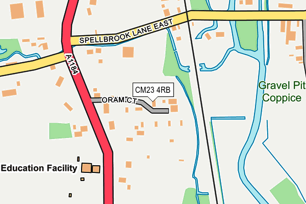 CM23 4RB map - OS OpenMap – Local (Ordnance Survey)