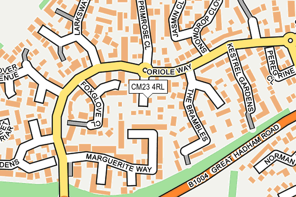 CM23 4RL map - OS OpenMap – Local (Ordnance Survey)