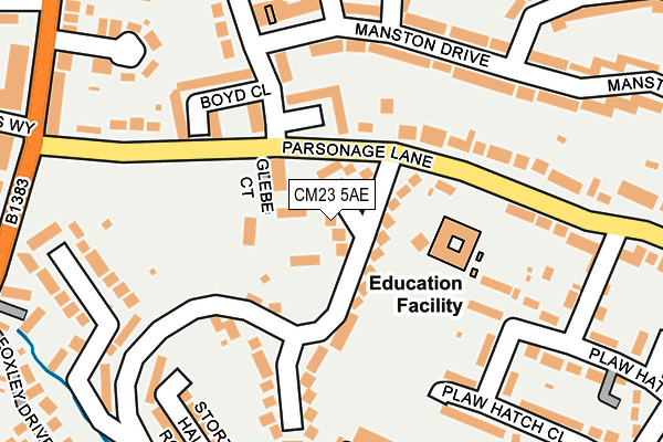 CM23 5AE map - OS OpenMap – Local (Ordnance Survey)