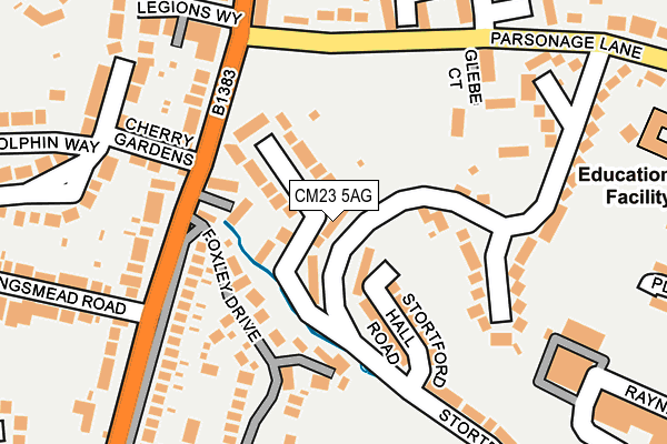 CM23 5AG map - OS OpenMap – Local (Ordnance Survey)