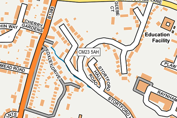 CM23 5AH map - OS OpenMap – Local (Ordnance Survey)