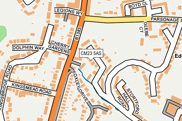 CM23 5AS map - OS OpenMap – Local (Ordnance Survey)