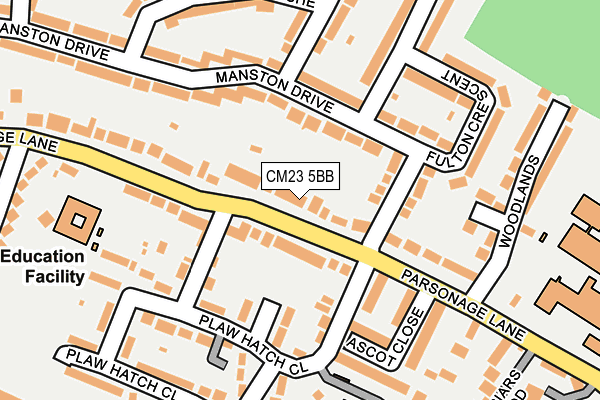 CM23 5BB map - OS OpenMap – Local (Ordnance Survey)
