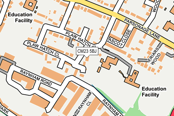 CM23 5BJ map - OS OpenMap – Local (Ordnance Survey)