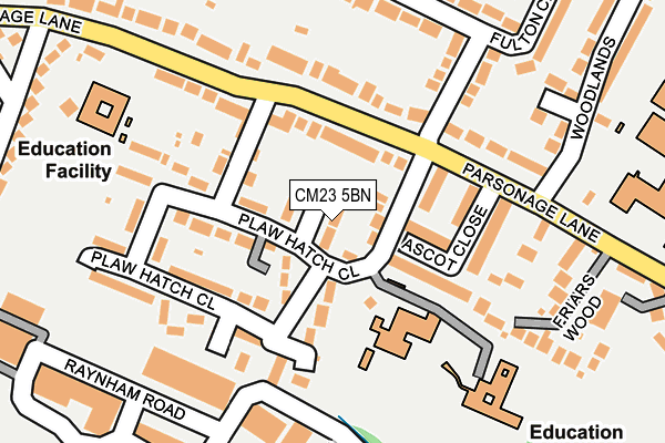 CM23 5BN map - OS OpenMap – Local (Ordnance Survey)
