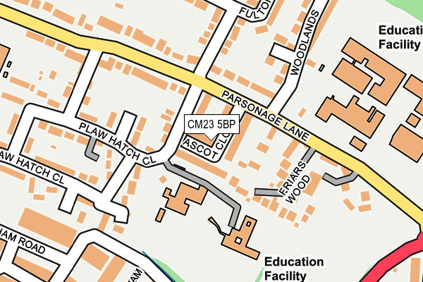 CM23 5BP map - OS OpenMap – Local (Ordnance Survey)