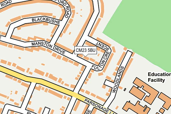 CM23 5BU map - OS OpenMap – Local (Ordnance Survey)