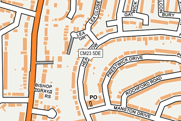 CM23 5DE map - OS OpenMap – Local (Ordnance Survey)