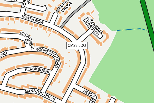 CM23 5DQ map - OS OpenMap – Local (Ordnance Survey)