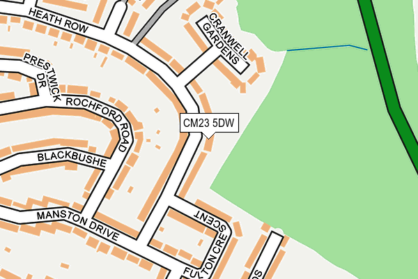 CM23 5DW map - OS OpenMap – Local (Ordnance Survey)