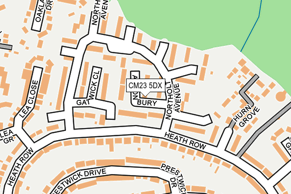 CM23 5DX map - OS OpenMap – Local (Ordnance Survey)