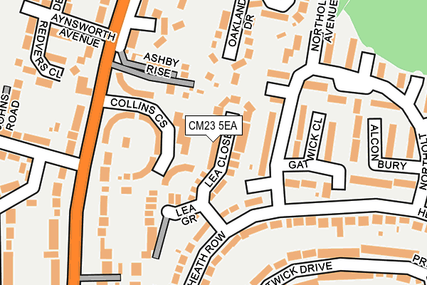 CM23 5EA map - OS OpenMap – Local (Ordnance Survey)