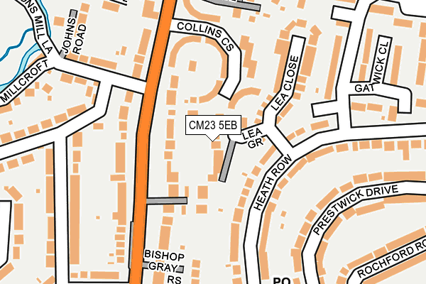 CM23 5EB map - OS OpenMap – Local (Ordnance Survey)
