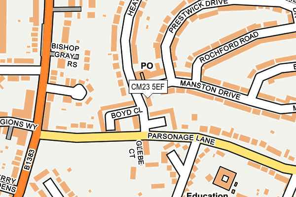 CM23 5EF map - OS OpenMap – Local (Ordnance Survey)