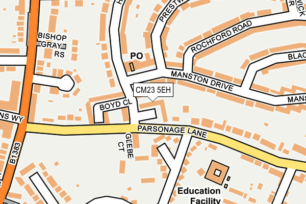 CM23 5EH map - OS OpenMap – Local (Ordnance Survey)