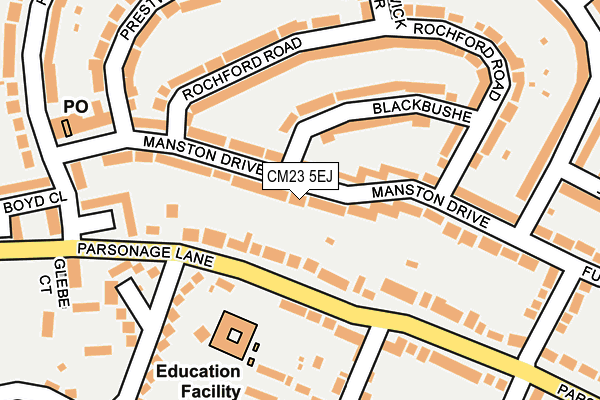 CM23 5EJ map - OS OpenMap – Local (Ordnance Survey)