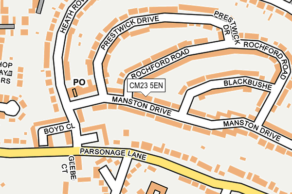 CM23 5EN map - OS OpenMap – Local (Ordnance Survey)