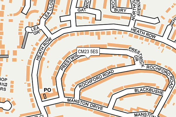CM23 5ES map - OS OpenMap – Local (Ordnance Survey)